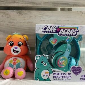 Care Bears Orange Plush and Blue LED Headphones